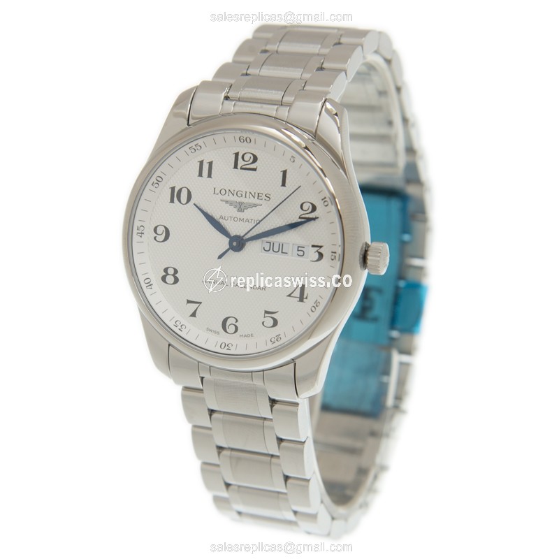Longines L2.910.4.78.6 Replica - Automatic - Silver Case - Silver Dial - View 3