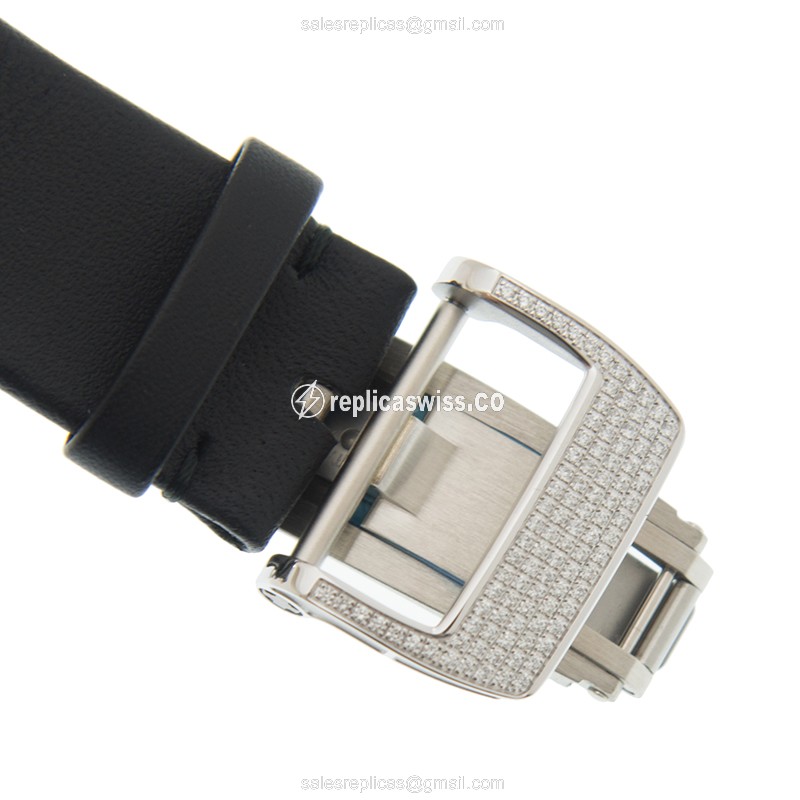 Richard Mille RM11-03 - Auto - 18kt White Gold - Diamond - Silver Dial - Black Leather Buckle - View 4