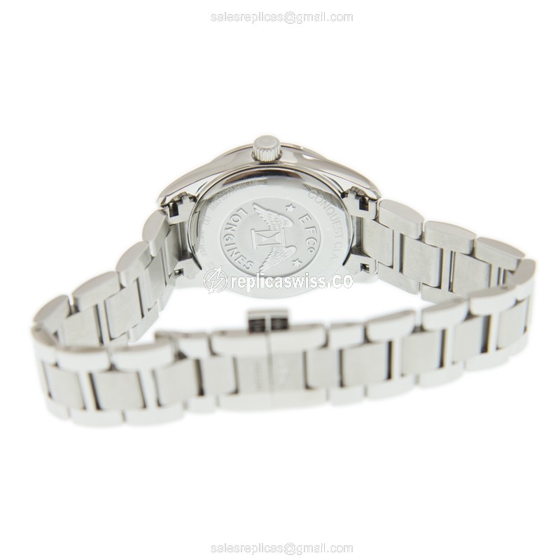 Longines CONQUEST CLASSIC Quartz - Black Dial, Steel Case, Silver Clasp - View 4