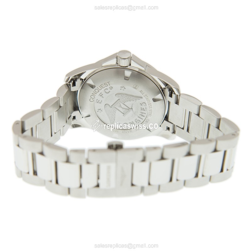 Longines CONQUEST Replica - Automatic - Silver Dial - Steel Case - View 4