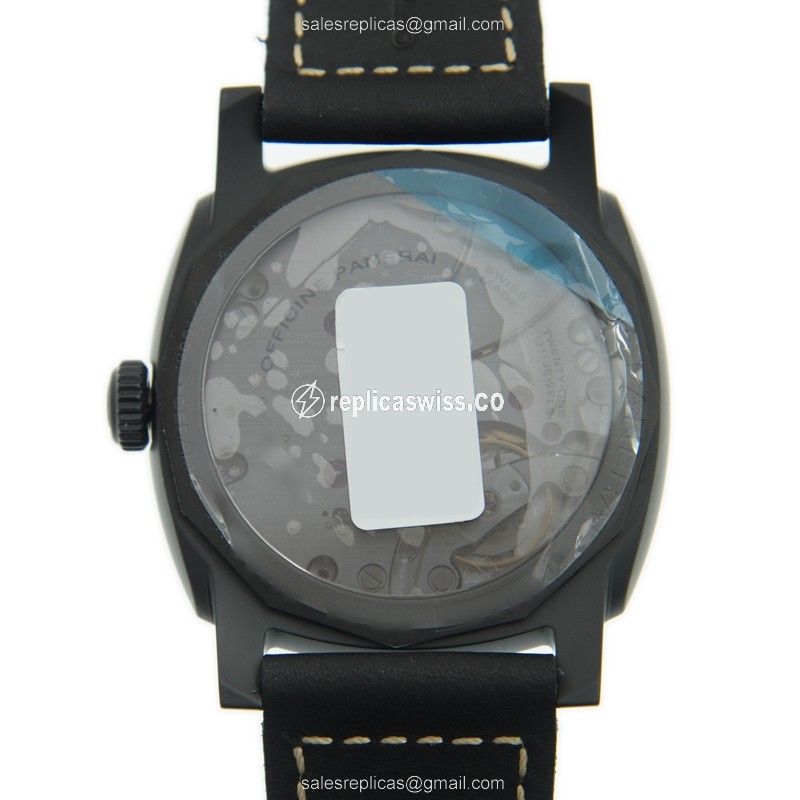 Panerai Radiomir Replica - Ceramic - Green Dial - Hand Wind - View 3