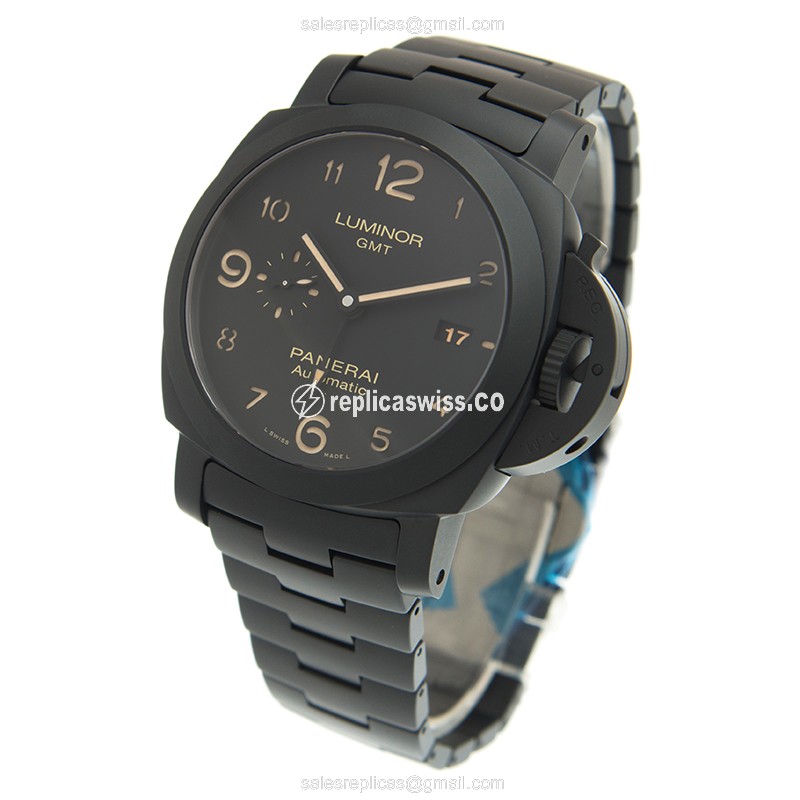 Panerai Luminor Replica - Automatic Ceramic Black Dial - View 3