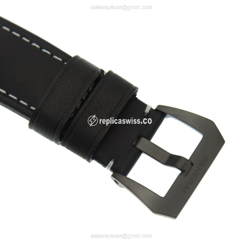 Panerai PAM01036 Replica - Automatic - Titanium - Carbon Fiber Case - Black Dial - Black Cowhide Strap - Buckle Clasp - View 4