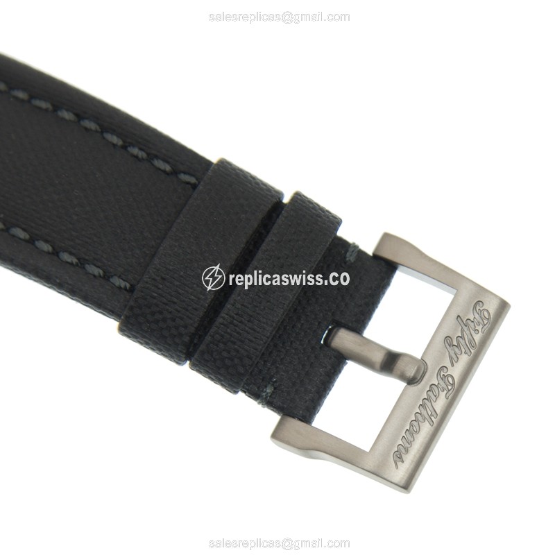 Blancpain 5015-12B30-B52A Replica - Automatic - PVD Titanium - Black Dial - Canvas Strap - View 4