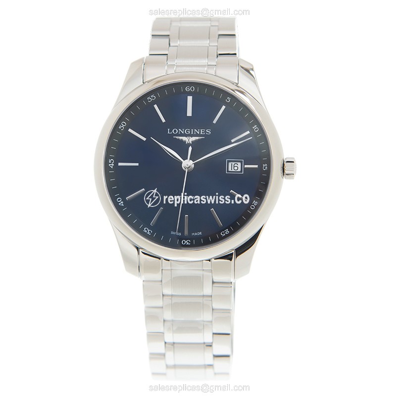 Longines L2.893.4.92.6 Replica - Automatic - Steel Case - Blue Dial - View 2