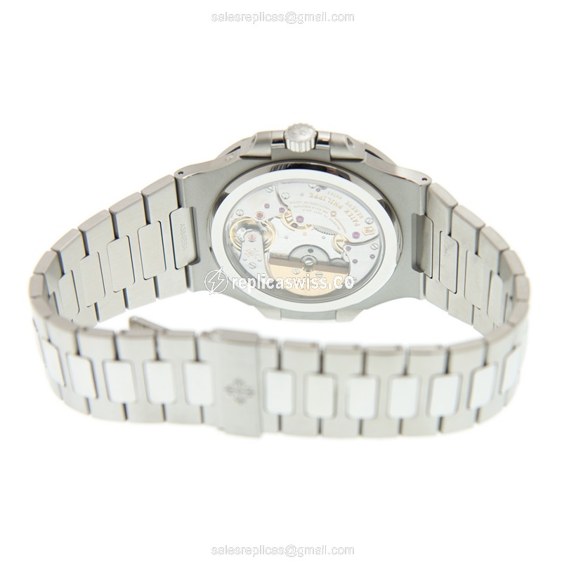 Patek Philippe 5712/1A-001 Replica - Automatic - Blue Dial - Steel Case - Silver Strap - View 4