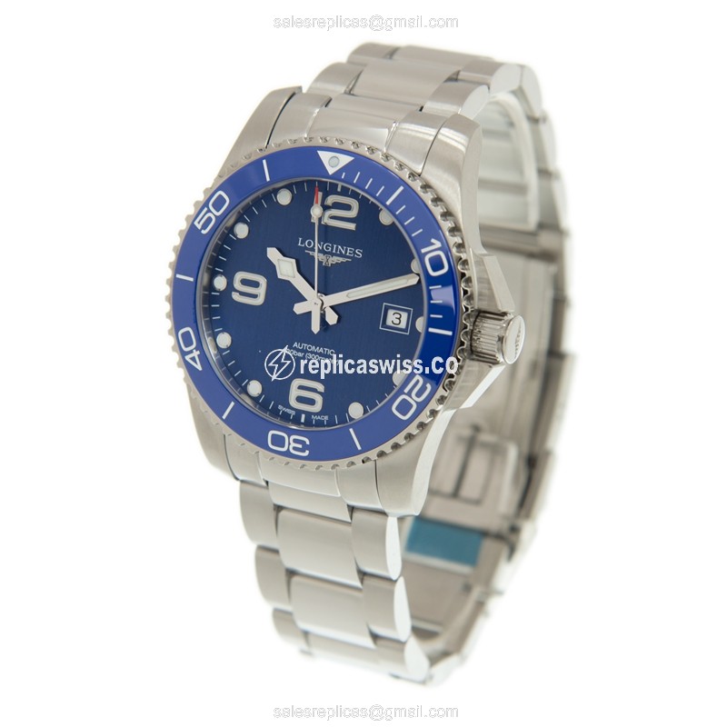 Longines CONQUEST Replica - Automatic - Steel - Blue Dial | Silver Clasp - View 3