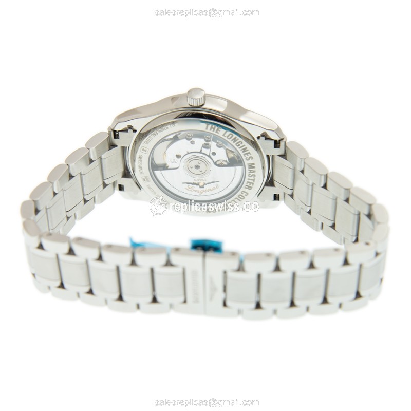 Longines L2.909.4.97.6 Replica - Automatic - Steel Case - Blue Dial - Silver Steel Strap - View 4
