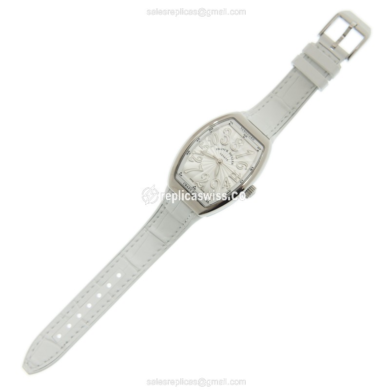 Franck Muller V32 Replica - Automatic - Steel Case - White Dial, Leather Strap - View 2