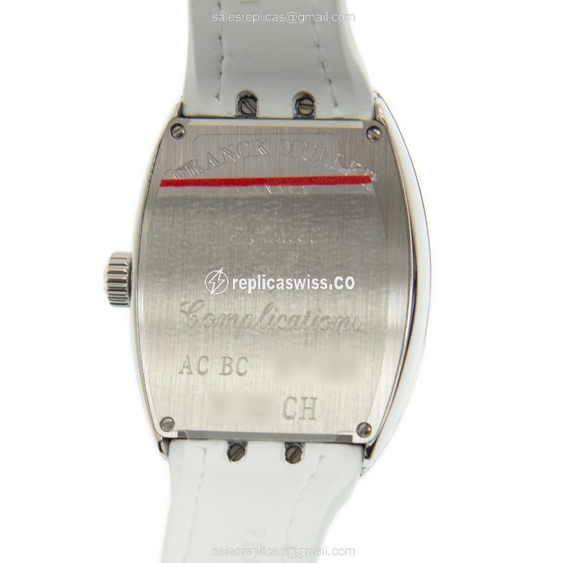 Franck Muller V32 Replica - Automatic - Steel Case - White Dial, Leather Strap - View 3