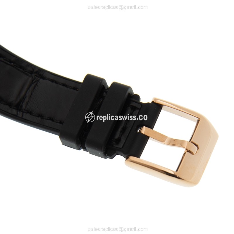 Franck Muller V 32 CH Replica - Automatic - 18kt Rose Gold Case - White Dial, Leather Strap - View 4