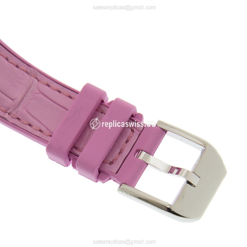 Franck Muller V32 CH COL DRM AC.RS Replica | Automatic | White Dial on Pink Leather Strap - View 4