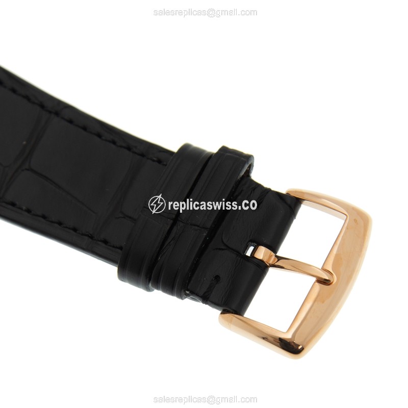 Franck Muller 6002 M B QZ REL R Quartz 18kt Rose Gold - White Dial - Alligator Black Buckle - View 4