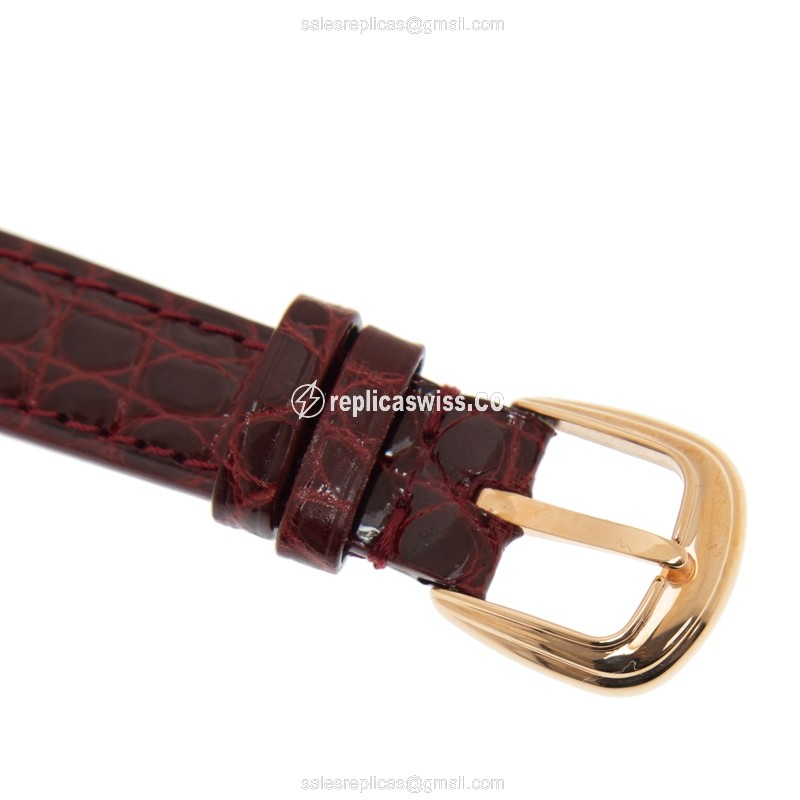 Franck Muller 1750 SC AT DT FO COL DRM 5N CINTREE CURVEX - Auto 18kt Rose Gold - White Dial - Red Leather Strap - View 4