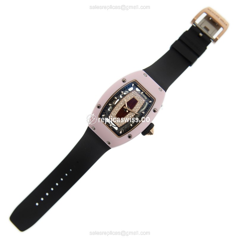 Richard Mille RM07-01 Replica - Automatic - Ceramic Case - Black Dial - Black Rubber Strap - View 2
