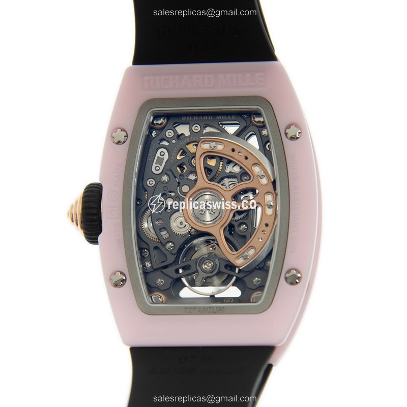 Richard Mille RM07-01 Replica - Automatic - Ceramic Case - Black Dial - Black Rubber Strap - View 3