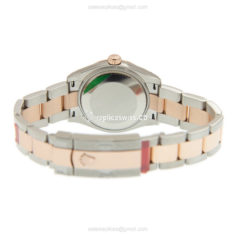 Rolex Datejust Replica - Automatic - 18kt Rose Gold & Steel - Purple Dial - View 4