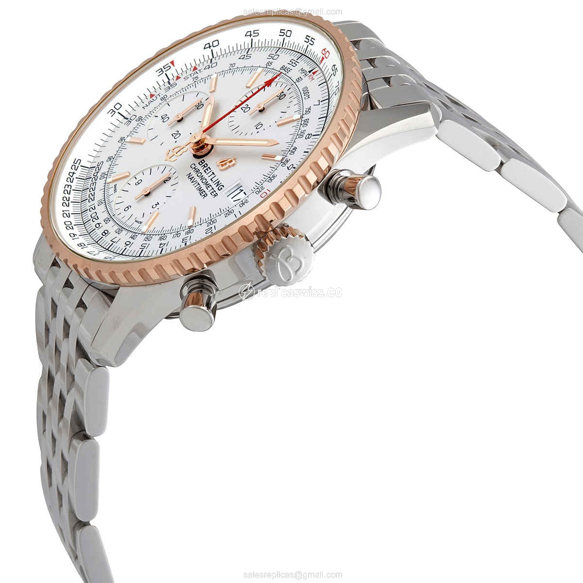 Breitling U13324211G1A1 NAVITIMER 1 - Automatic - Steel Case - Silver Dial - Steel Band - View 2