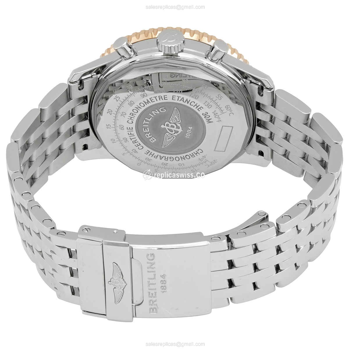 Breitling U13324211G1A1 NAVITIMER 1 - Automatic - Steel Case - Silver Dial - Steel Band - View 3