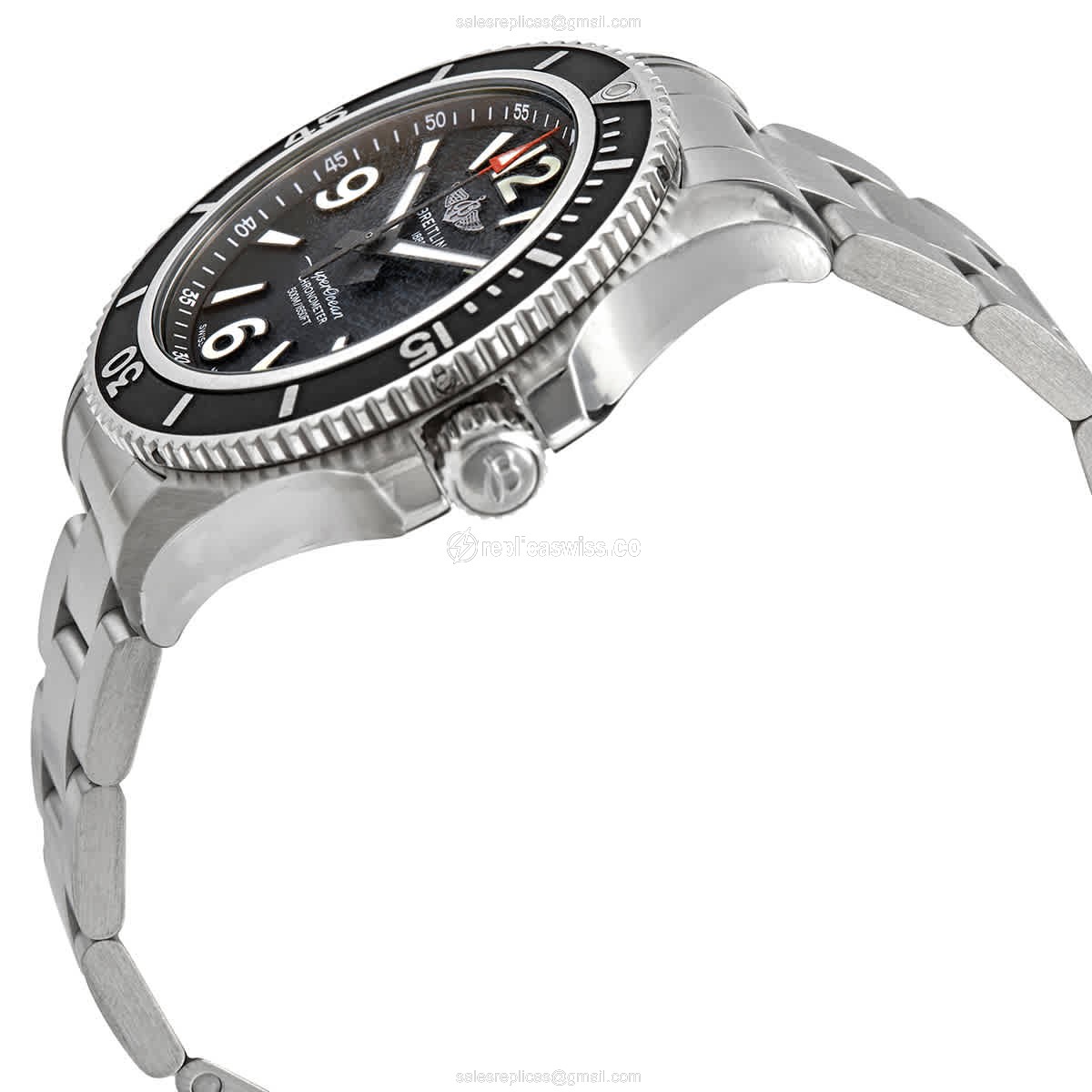 Breitling A17366021B1A1 Replica - Automatic - Steel - Black Dial - Silver Steel - View 2