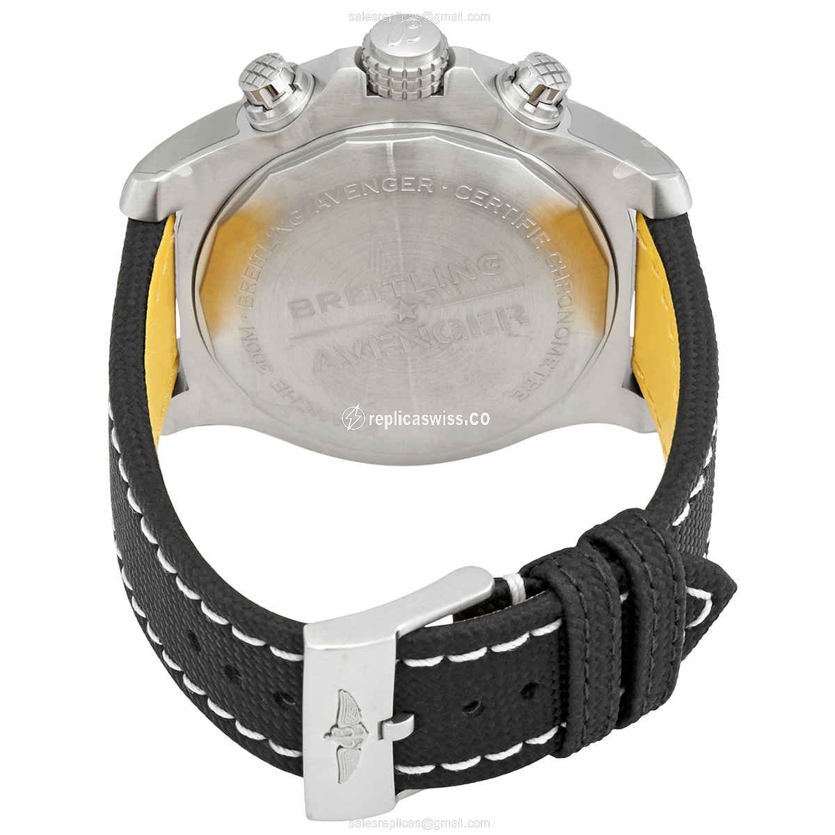 Breitling Avenger II - Automatic - Stainless Steel - Black Canvas Strap - View 3