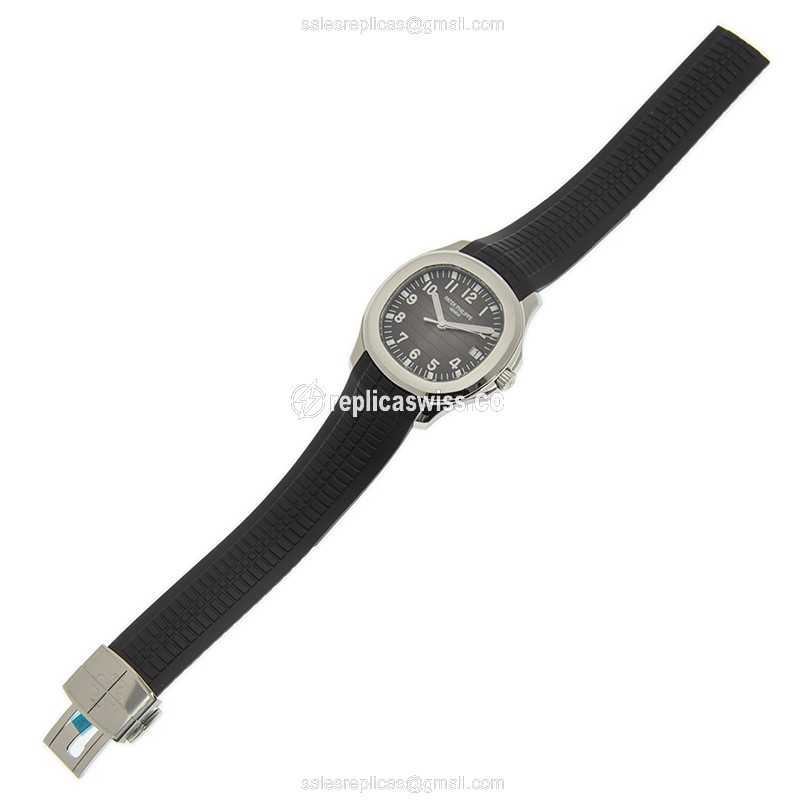 Patek Philippe AQUANAUT Replica - Automatic - Steel Case - Black Dial - Rubber Strap - View 2