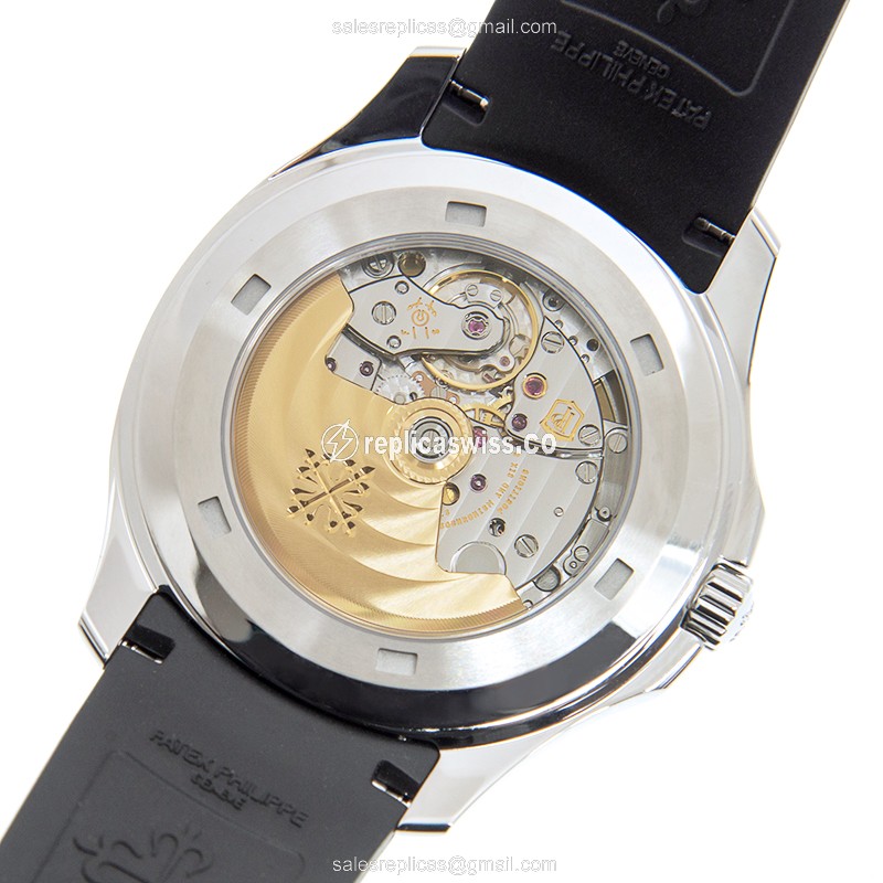 Patek Philippe AQUANAUT Replica - Automatic - Steel Case - Black Dial - Rubber Strap - View 3