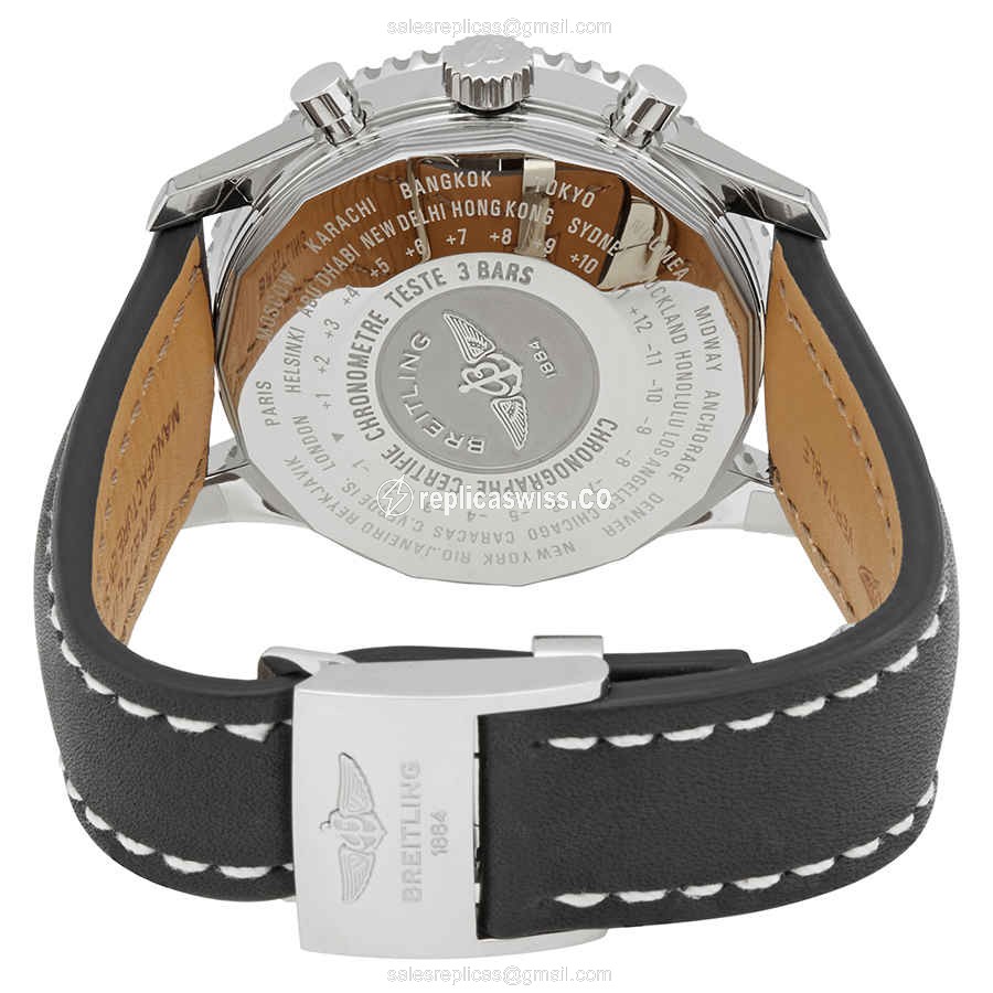 Breitling Navitimer 1 Replica Watch - Auto - Steel - Black - View 3