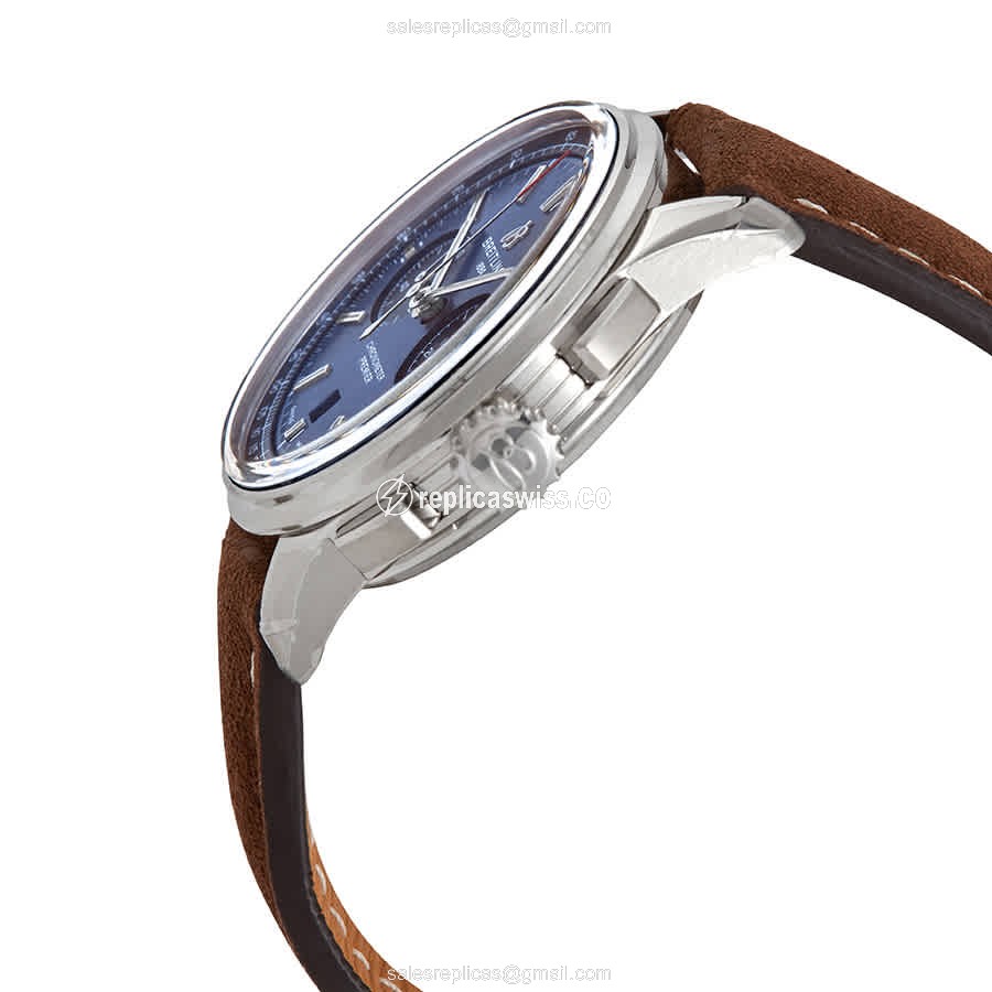 Breitling Premier AB0118221C1X1 - Automatic - Steel Case - Blue Dial - Brown Leather Strap - View 2