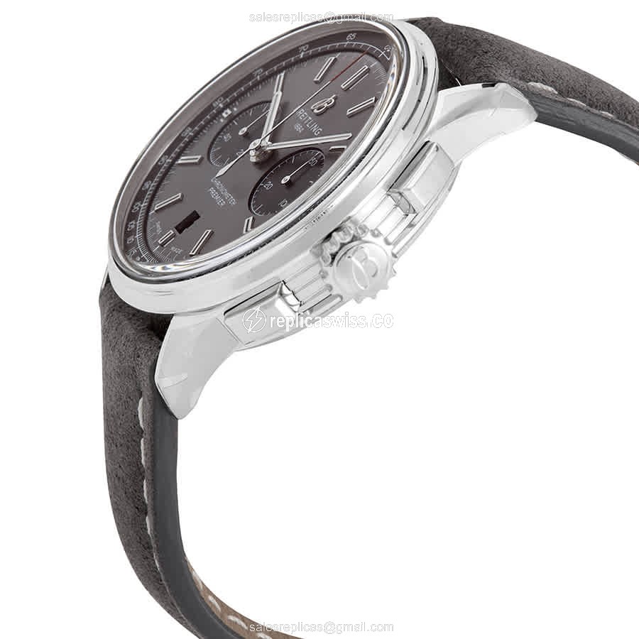 Breitling Premier Replica Watch - Automatic - Steel - Grey - View 2
