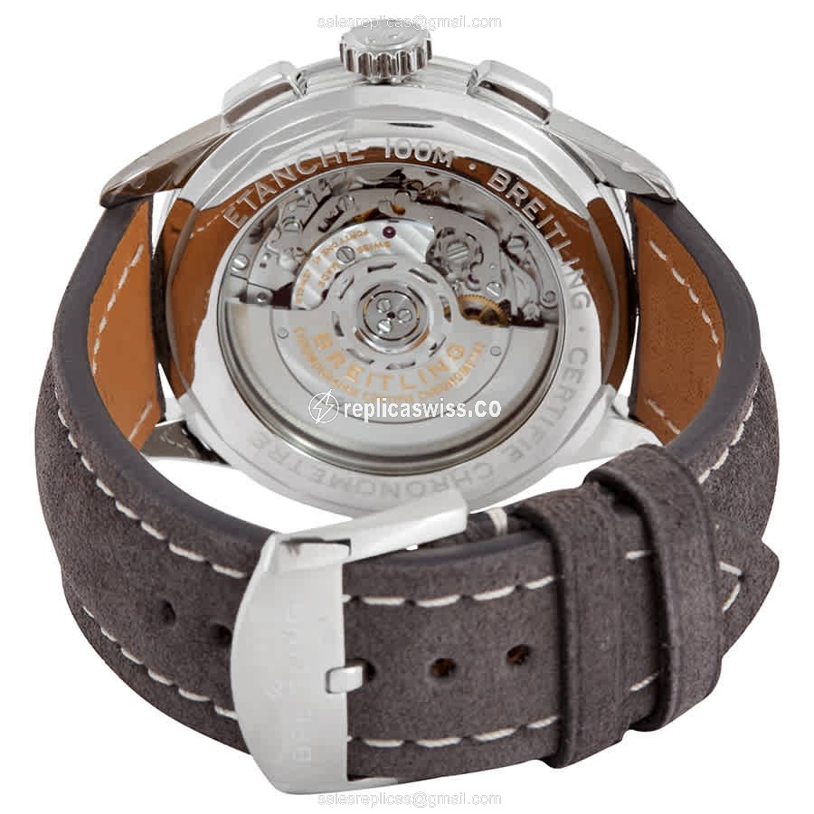 Breitling Premier Replica Watch - Automatic - Steel - Grey - View 3