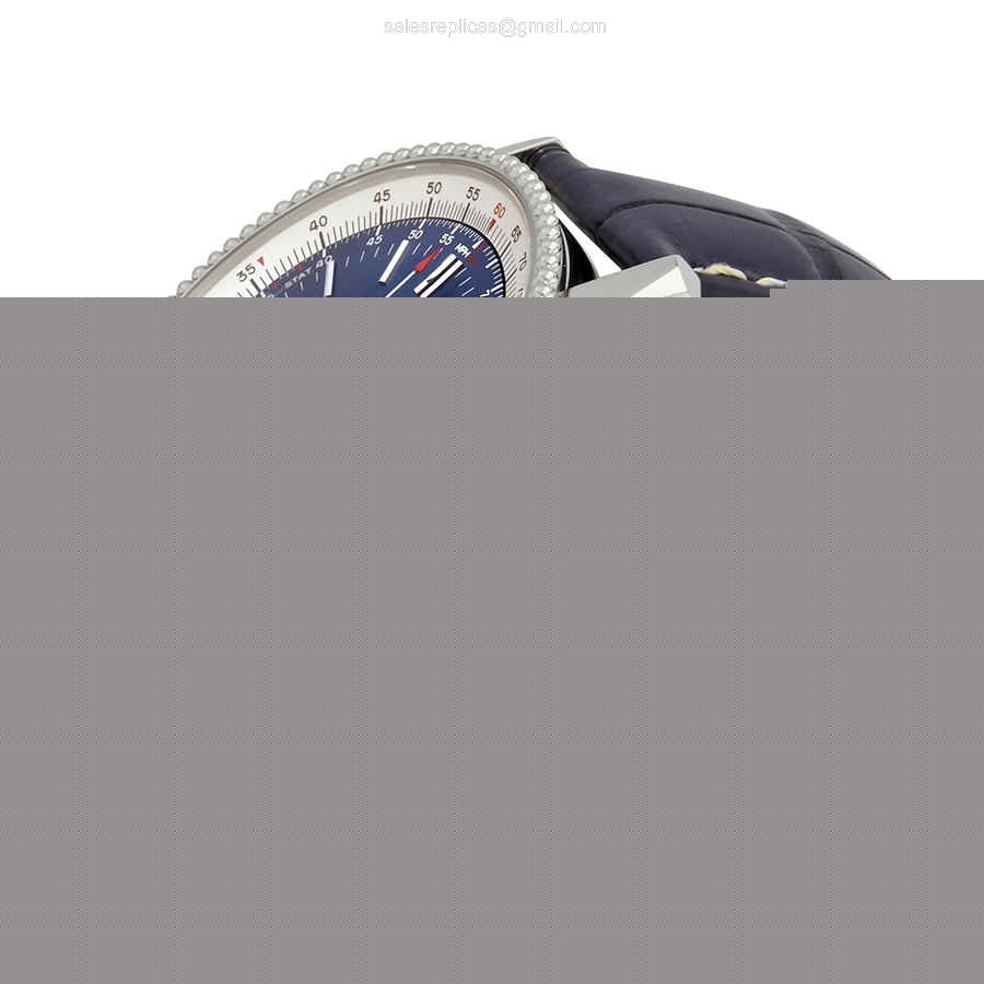Breitling A17325211C1P3 NAVITIMER 1 - Automatic - Blue Dial - Steel Case - Blue Alligator Strap - View 2