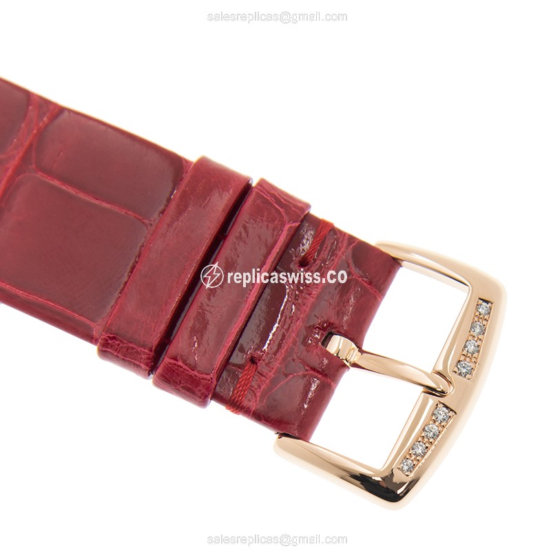 Franck Muller 3002 Replica - Quartz - Rose Gold Case, Diamonds - Silver Dial - View 4