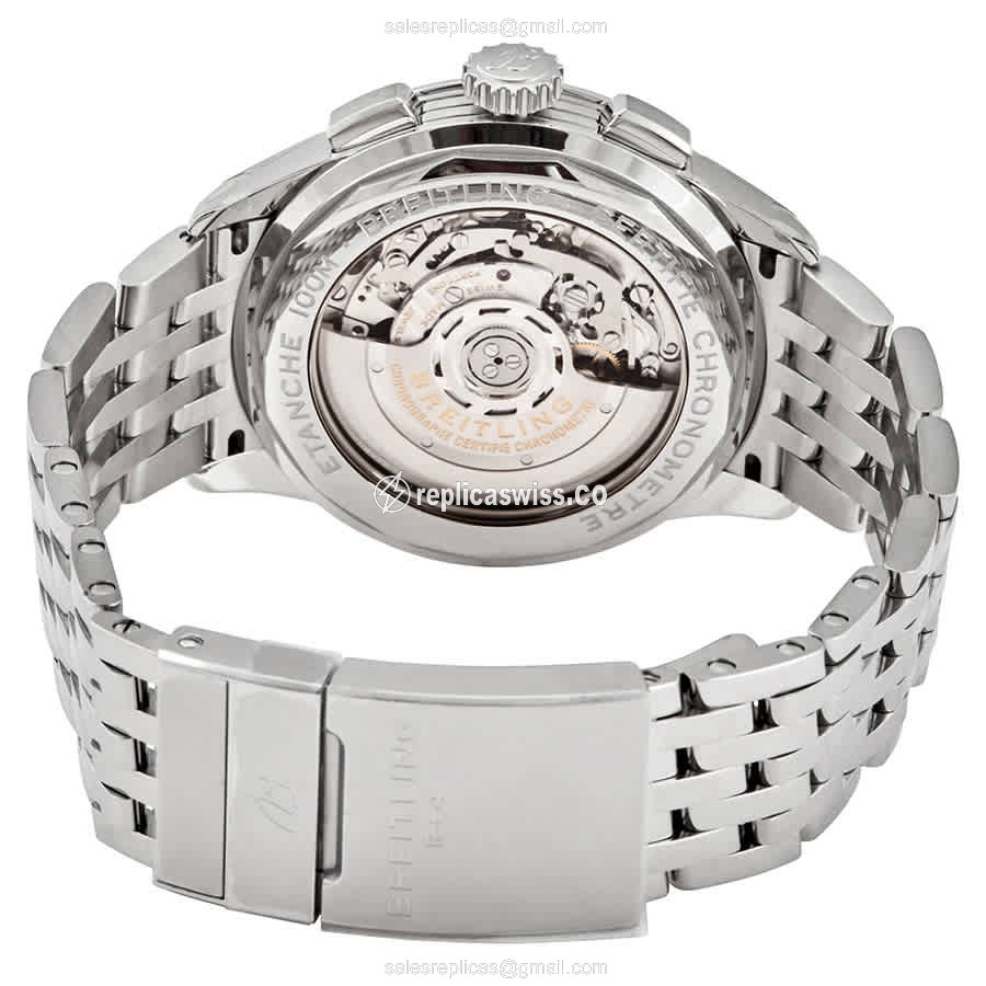 Breitling Premier Replica - Automatic - Steel Case - Gray Dial - Silver Band - View 3