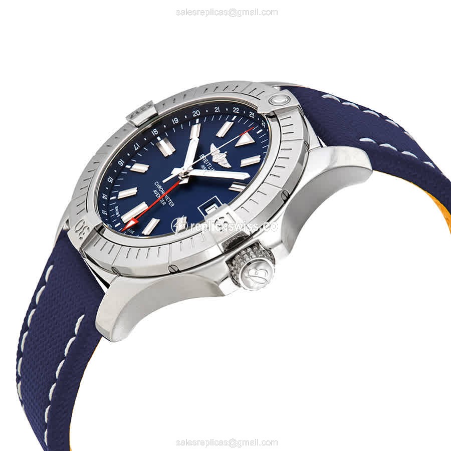 Breitling Avenger II Replica - Automatic - Blue Dial - Steel - View 2