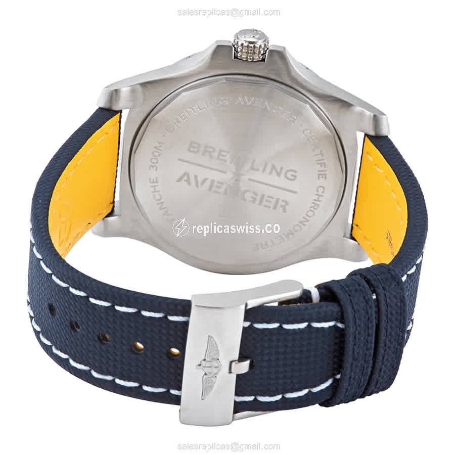 Breitling Avenger II Replica - Automatic - Blue Dial - Steel - View 3