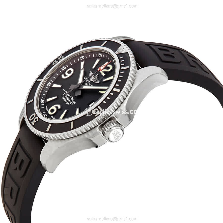 Breitling A17366021B1S1 SuperOcean Replica - Automatic - Steel - Black - Rubber Strap - View 2