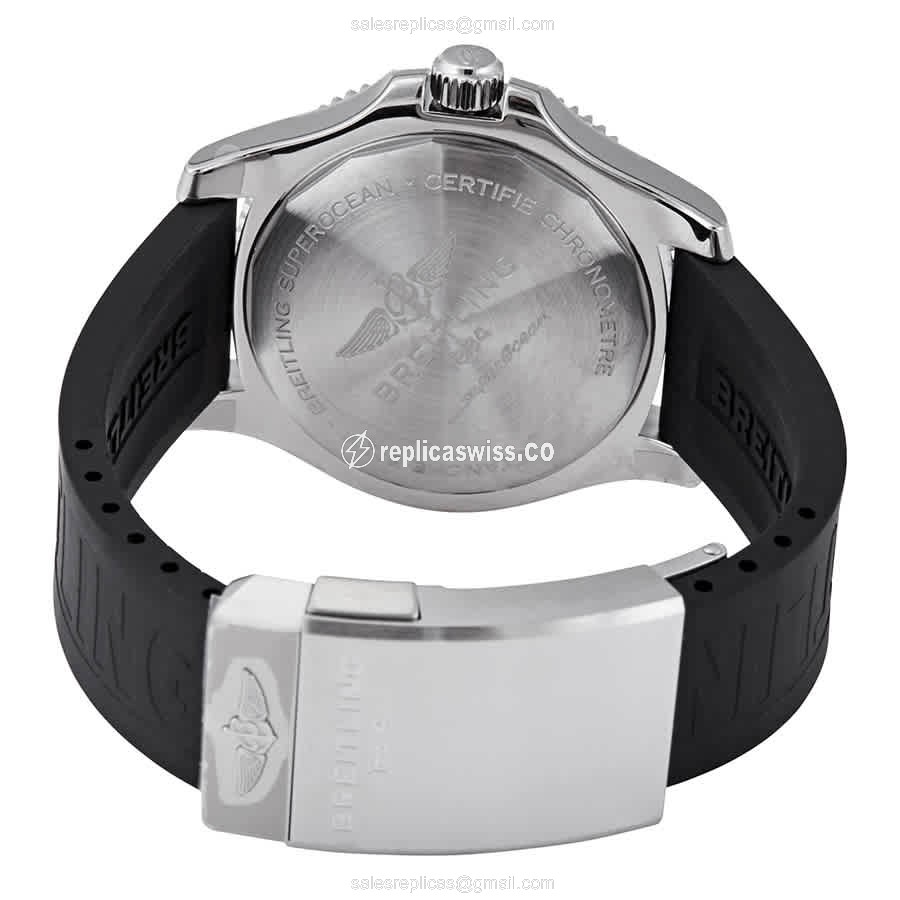Breitling SuperOcean Replica - Automatic - Black Dial - Rubber Strap - Stainless Steel - View 3