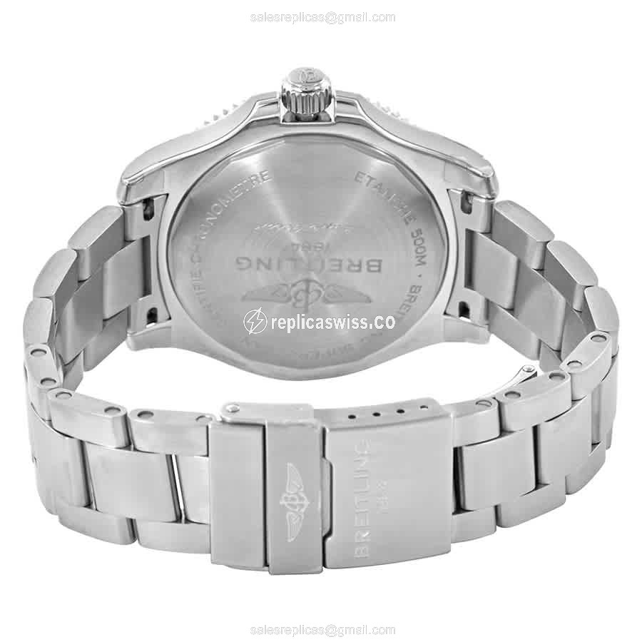 Breitling A17366D81C1A1 Replica - Automatic - Steel Case - Blue Dial - Silver Strap - View 3