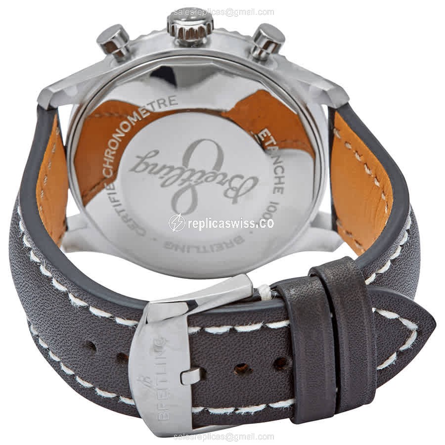 Breitling AVIATOR 8 Replica - Automatic - Blue Dial - Steel Case - Black Cowhide Strap - Buckle Clasp - View 3