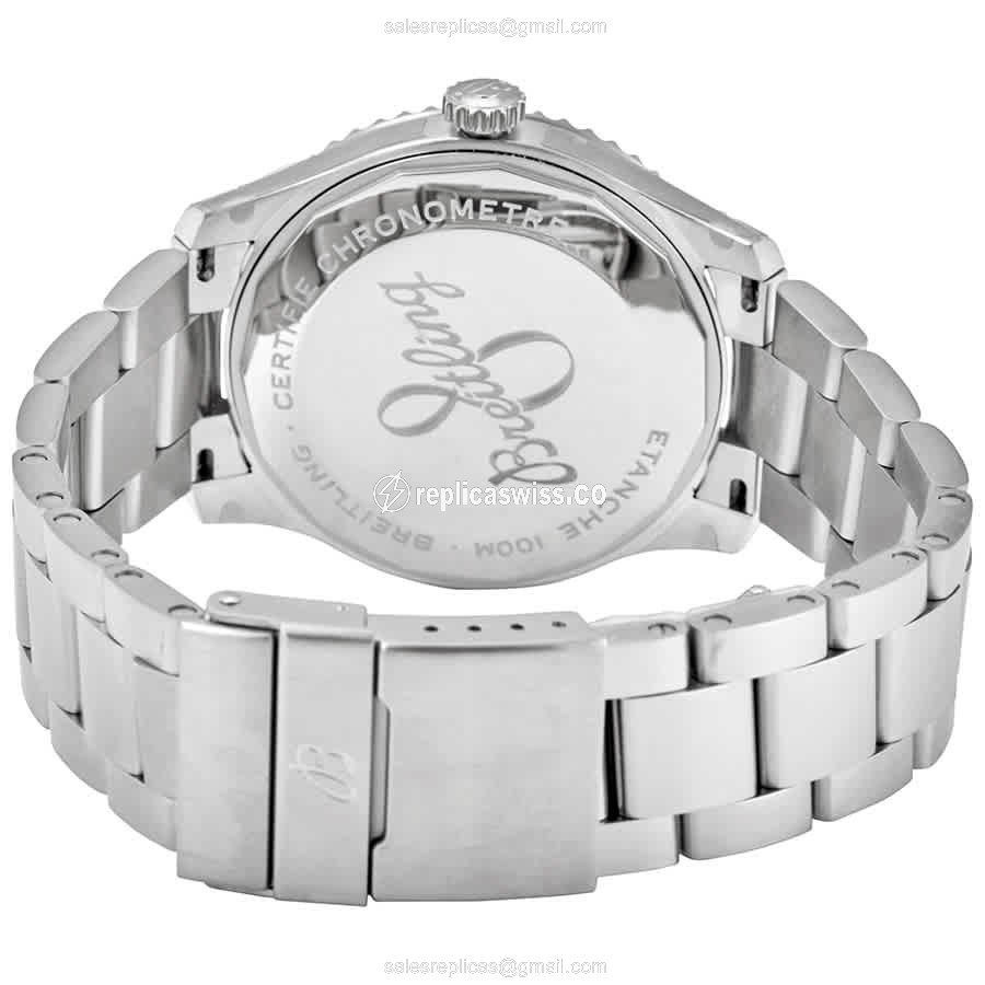 AVIATOR 8 Replica - Automatic - Black Dial on Silver Steel Strap - View 3