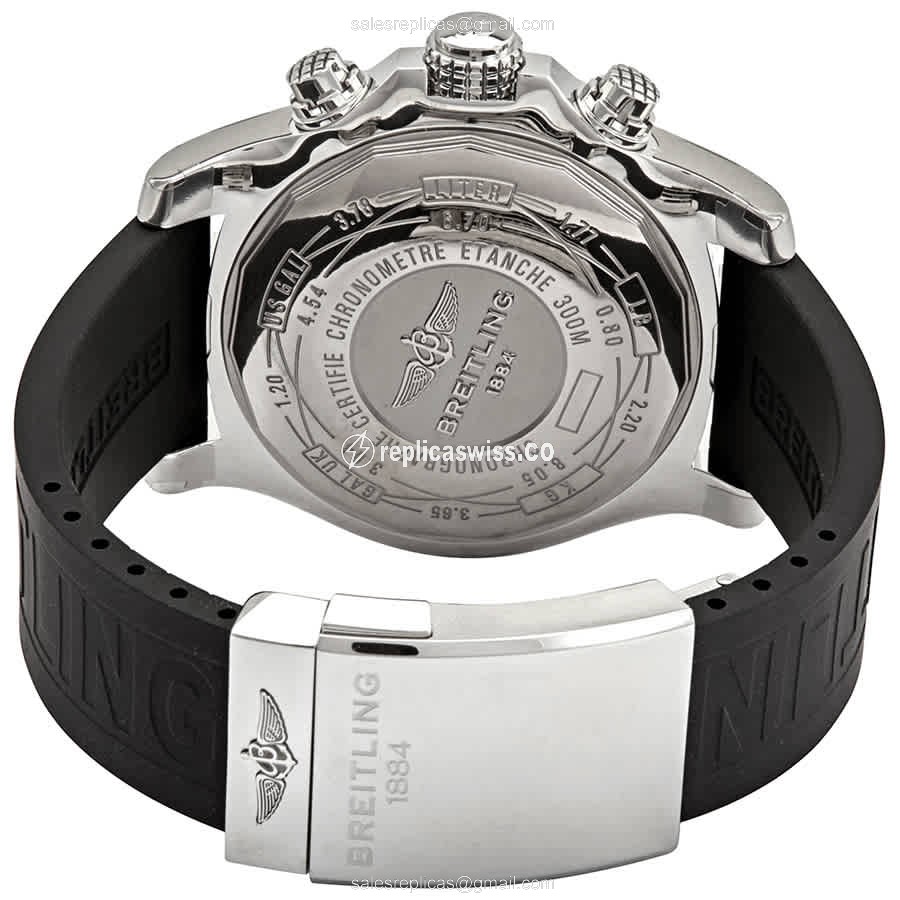 Breitling A13371111B1S1 Avenger II Automatic Steel Black Dial Black Rubber Clasp - View 3