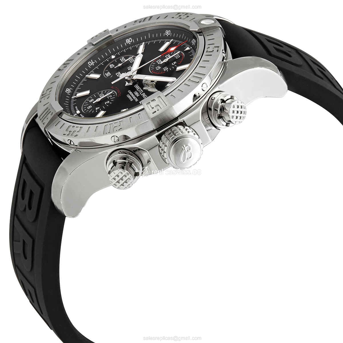 Breitling Avenger II - Automatic - Steel Case - Black Dial - Rubber Strap - View 2
