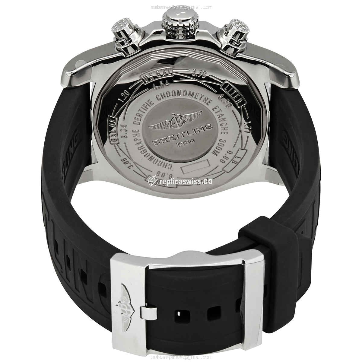 Breitling Avenger II - Automatic - Steel Case - Black Dial - Rubber Strap - View 3