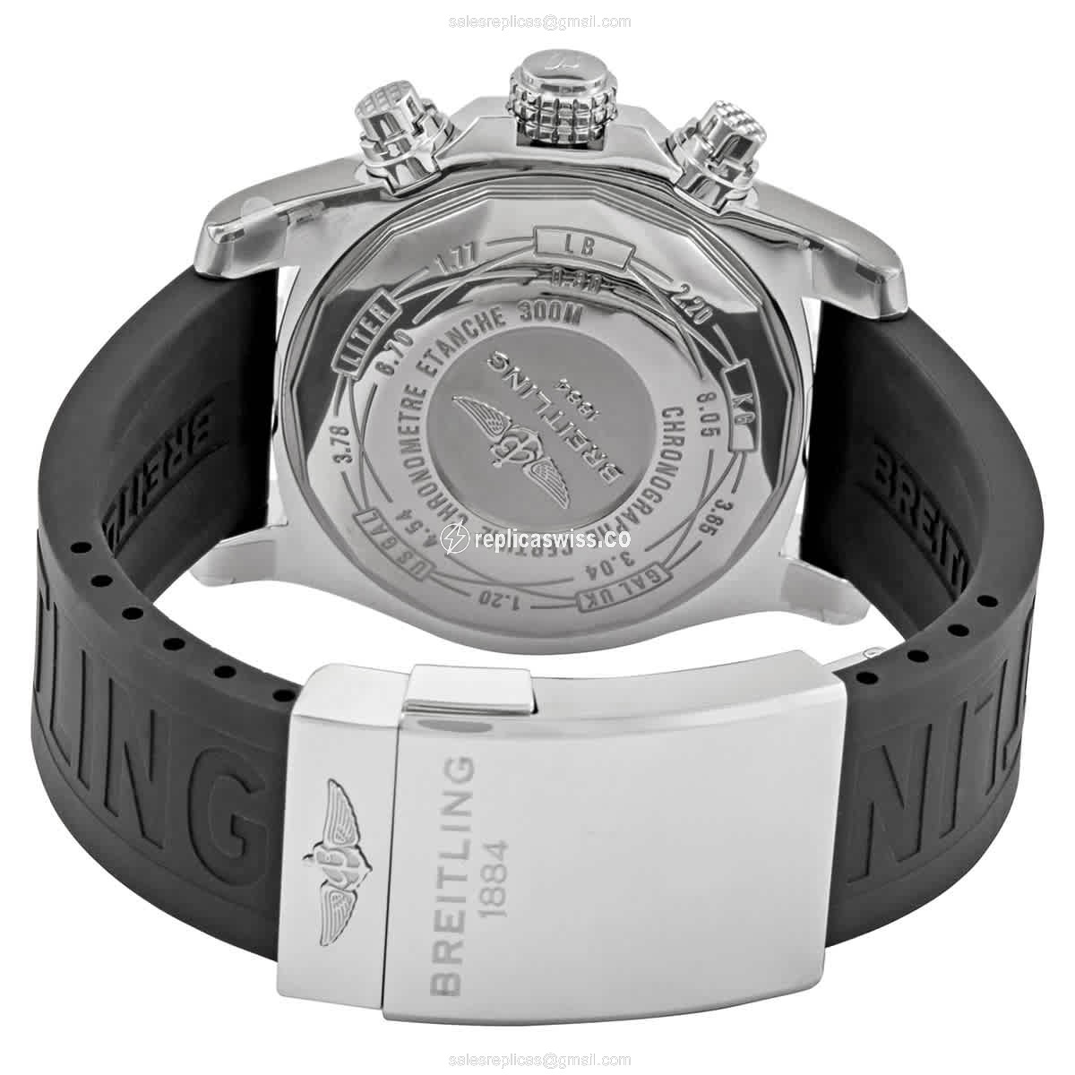 Breitling A13381111B2S1 AVENGER II - Auto - Black Dial - Rubber Strap - Black Clasp - View 3