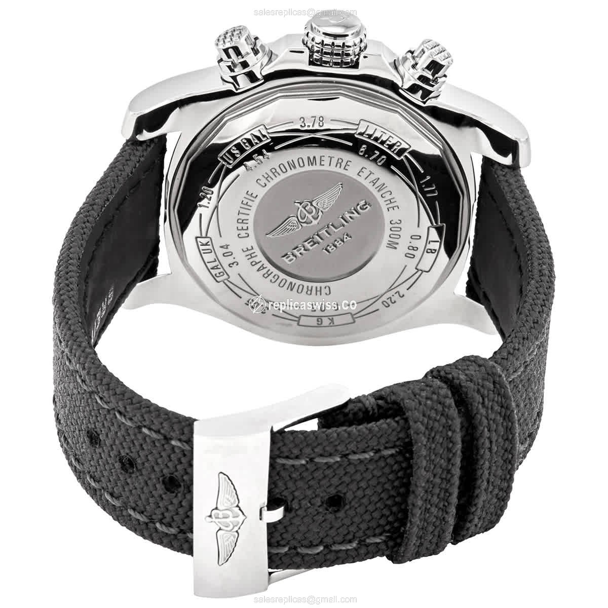 Breitling Avenger II Replica Watch - Auto - Steel - Black - View 3