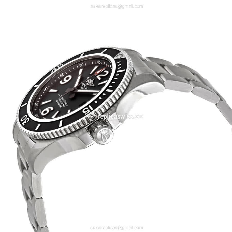 Breitling Superocean 44 Replica - Steel - Black Dial - Auto - View 2