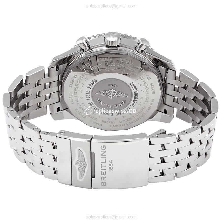 Breitling A24322121B2A1 NAVITIMER 1 Replica - Automatic - Steel - Black - Silver Band - View 3