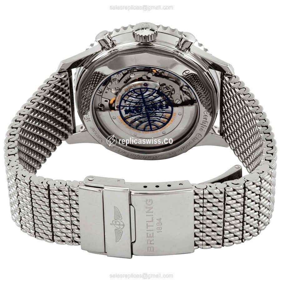 Breitling Navitimer 1 Replica - Automatic - Blue Dial - Steel Case & Band - View 3