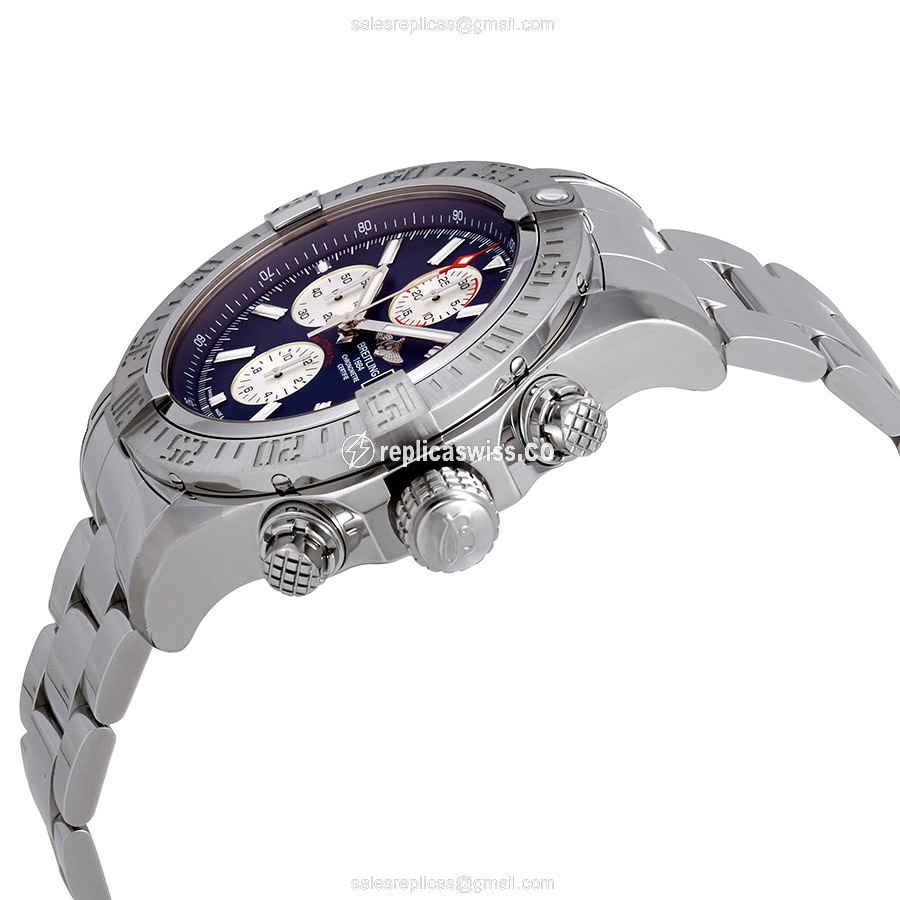 Breitling Avenger II Replica - Automatic - Blue Dial - Steel Case & Band - View 2